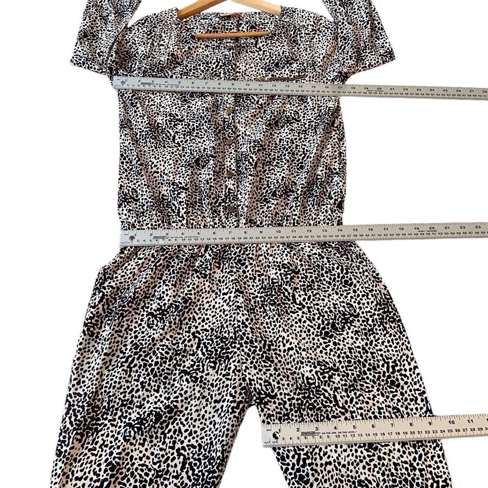 Only Pippa jumpsuit lightweight gold hardware animal print black white NWT - Picture 13 of 16